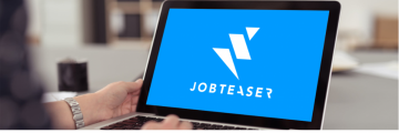 JobTeaser logo on the screen.